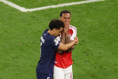 Marquinhos e Gabriel Magalhães, zagueiros de PSG e Arsenal