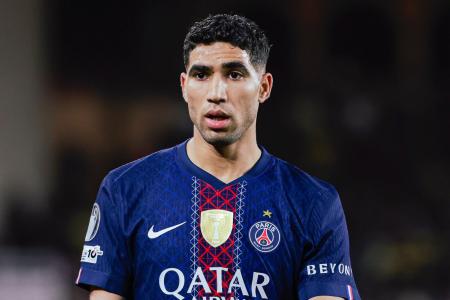Hakimi em atuação pelo Paris Saint Germain, 2026