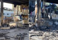 Homem foge da PM, atinge bomba de combustível e incendeia posto na Grande BH; vídeo