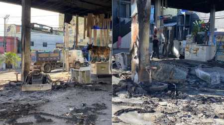 Homem foge da PM, atinge bomba de combustível e incendeia posto na Grande BH; vídeo