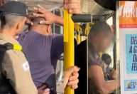 Homem é detido após se masturbar ao lado de mulher em ônibus