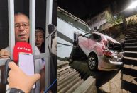‘Vou mudar daqui’, diz idoso preso em casa depois de carro cair em imóvel
