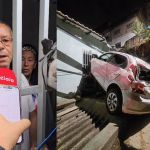 ‘Vou mudar daqui’, diz idoso preso em casa depois de carro cair em imóvel