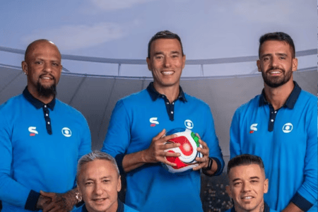 Felipe Melo, André Rizek, Renato Augusto, Paulo Nunes e D'Alessandro, time do "Seleção Copa" do sportv