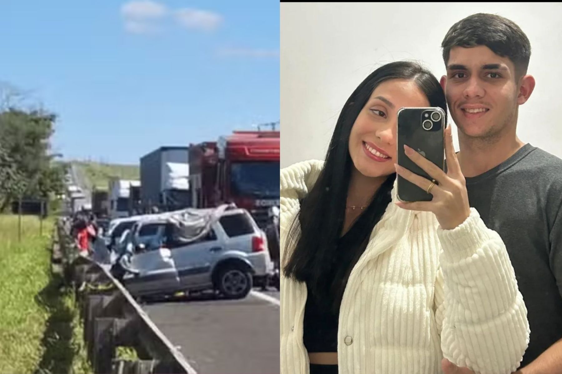 Primo de recém-casados morre em acidente na mesma rodovia