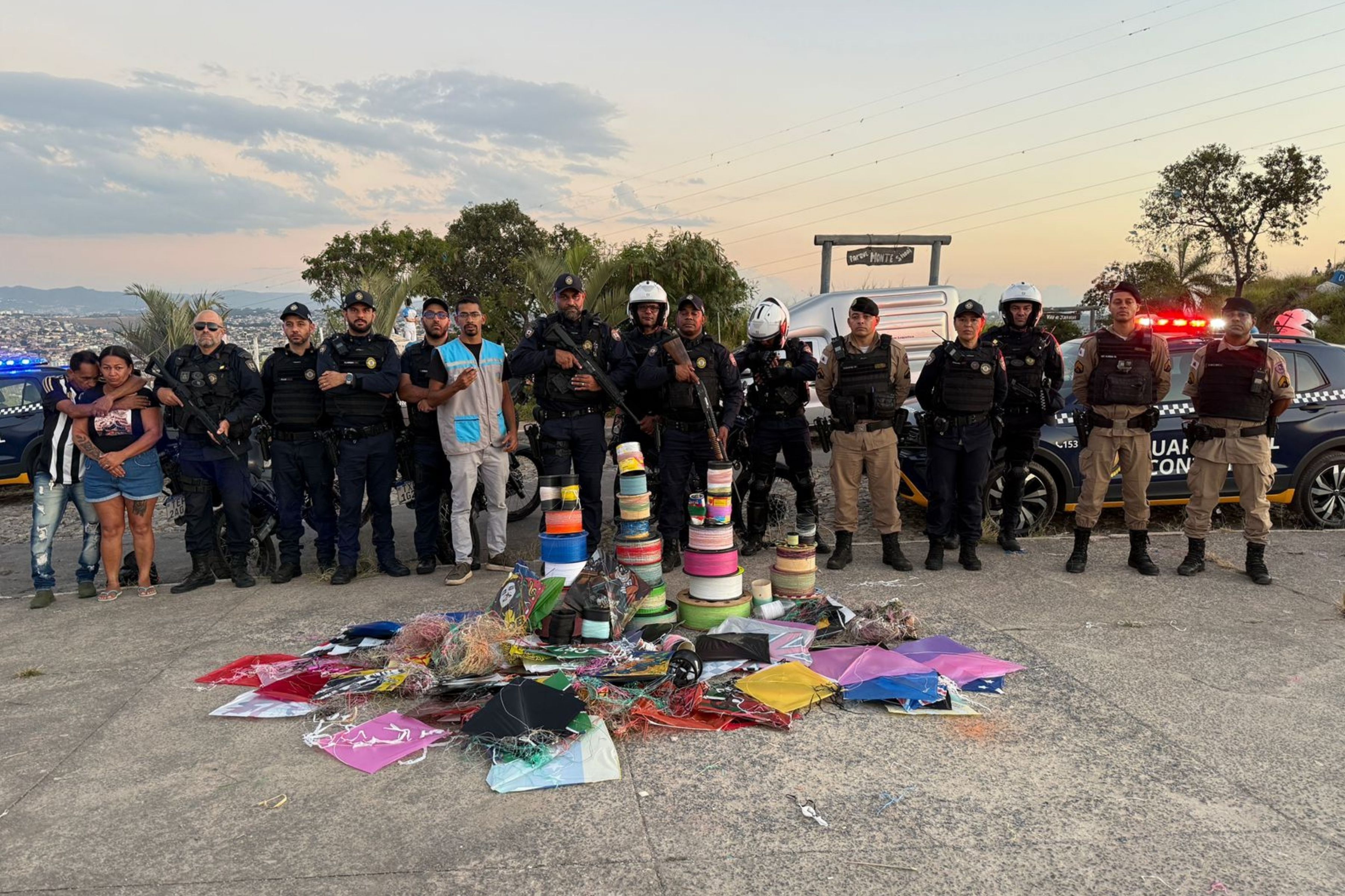 Após morte de bebê, Guarda Civil apreende linhas cortantes em operação em Contagem