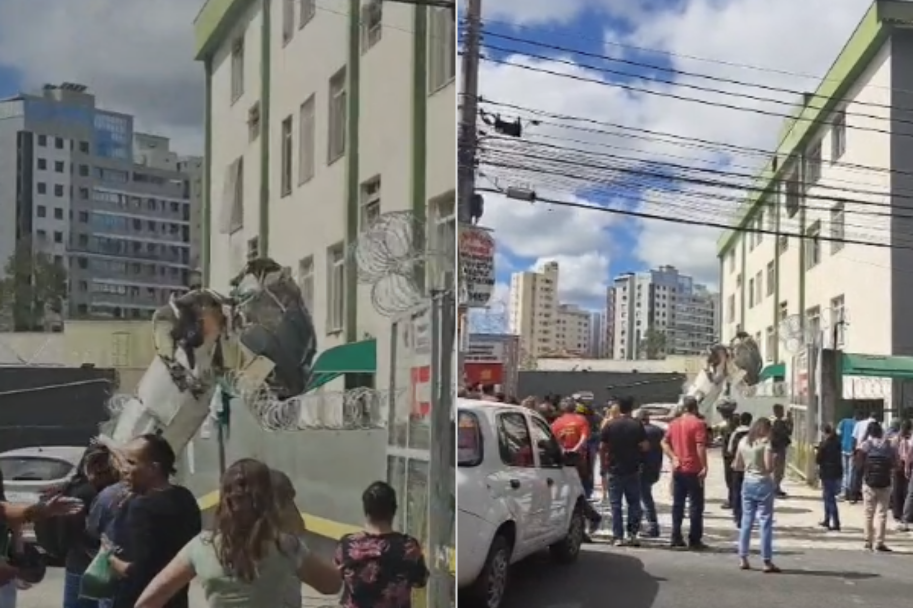Veja vídeo de como ficou o local onde avião bateu em prédio e caiu em BH