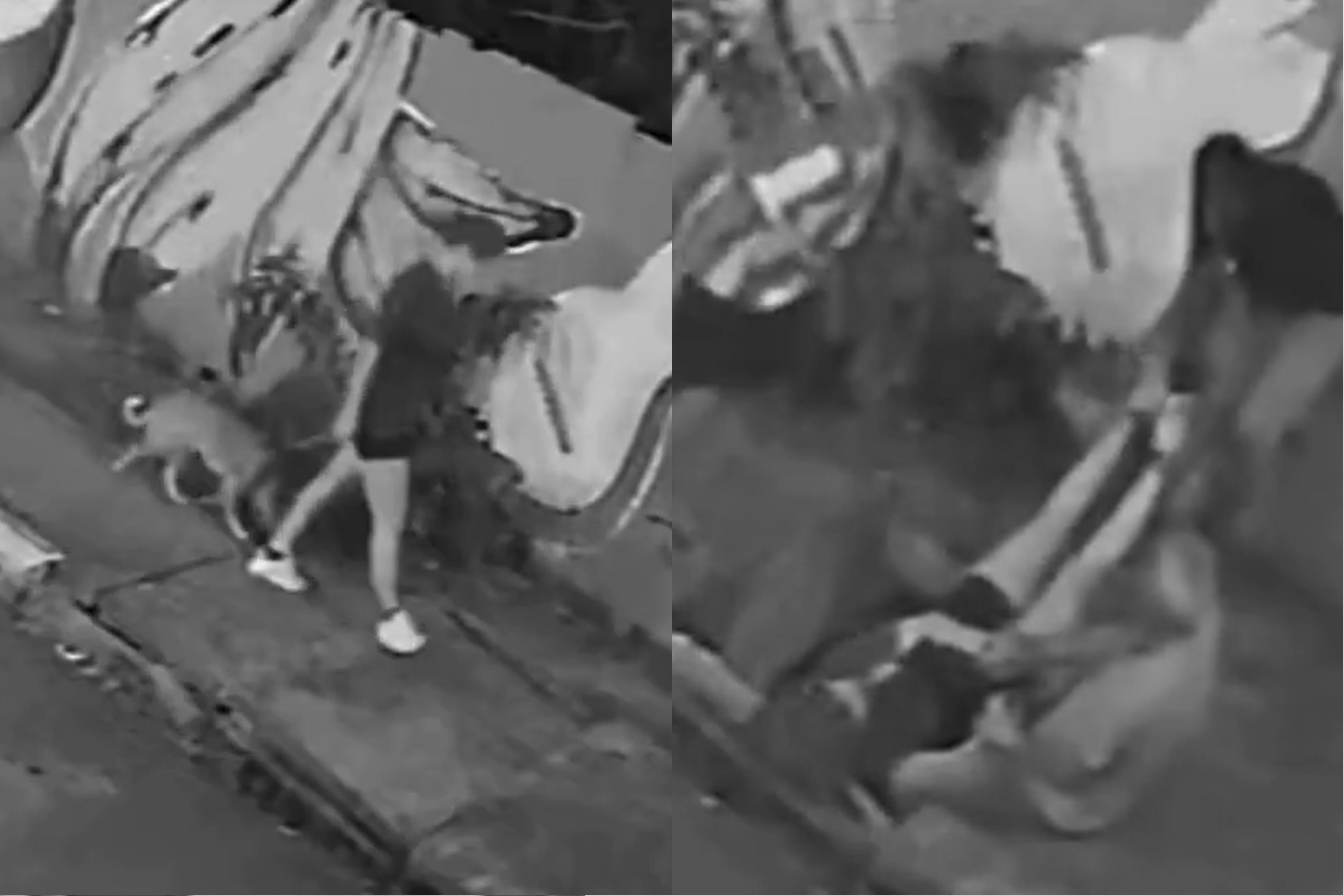 Jovem fica ferida ao cair em buraco após parte de calçada ceder em Cuiabá; veja vídeo
