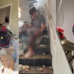 Bombeiros resgatam moradores de prédio atingido por avião que caiu em BH