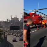 Linha Amarela, no RJ, é fechada para resgate de vítima de helicóptero após acidente; veja vídeo