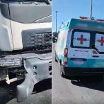 Batida entre caminhão e ambulância termina com ameaça na BR-040: 'Tiro na cara'