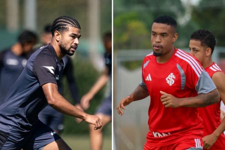 Montagem de fotos com Lucas Ronier, do Coritiba, e Alerrandro, do Inter