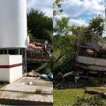 Caminhão com porcos cai sobre frigorífico e mata mulher grávida em MG