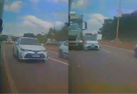 Vídeo flagra momento em que carreta desgovernada bate em carros no Anel Rodoviário, em BH