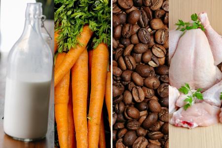 Leite e hortifrutis puxam inflação de alimentos em abril, mas café e frango caem