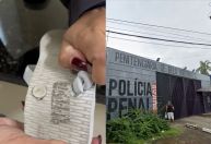 Vídeo: mulher tenta entrar em presídio de BH com droga em chinelo após 'saidinha'