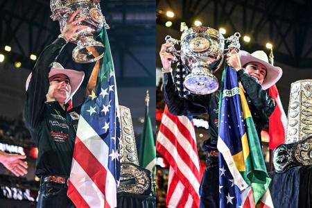 Filho de brasileiro quebra recorde e é o campeão mundial mais jovem de rodeio da PBR