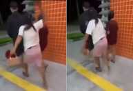 Vídeo: mãe dá chineladas em filho preso após saída de delegacia; veja