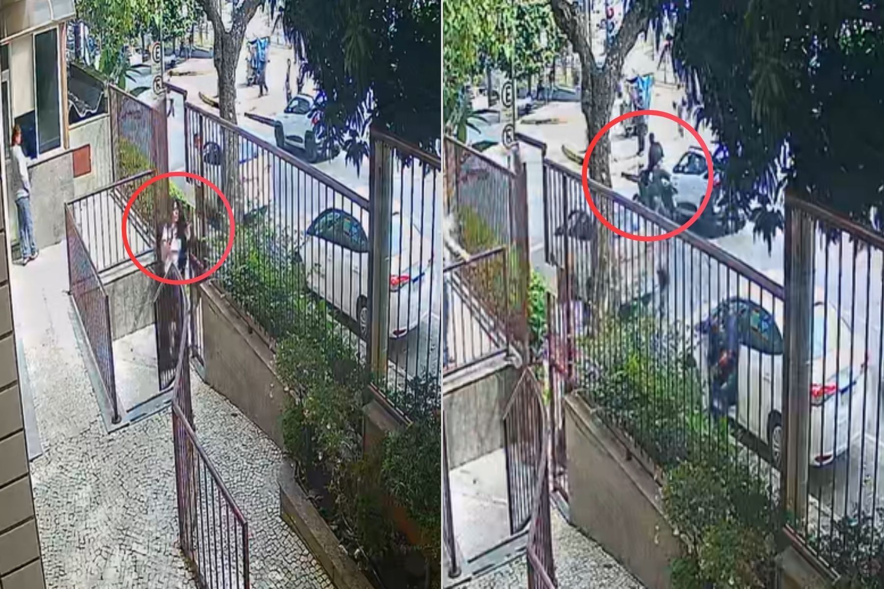 Vídeo flagra momento em que mulher sofre tentativa de assalto na porta de casa em BH; veja