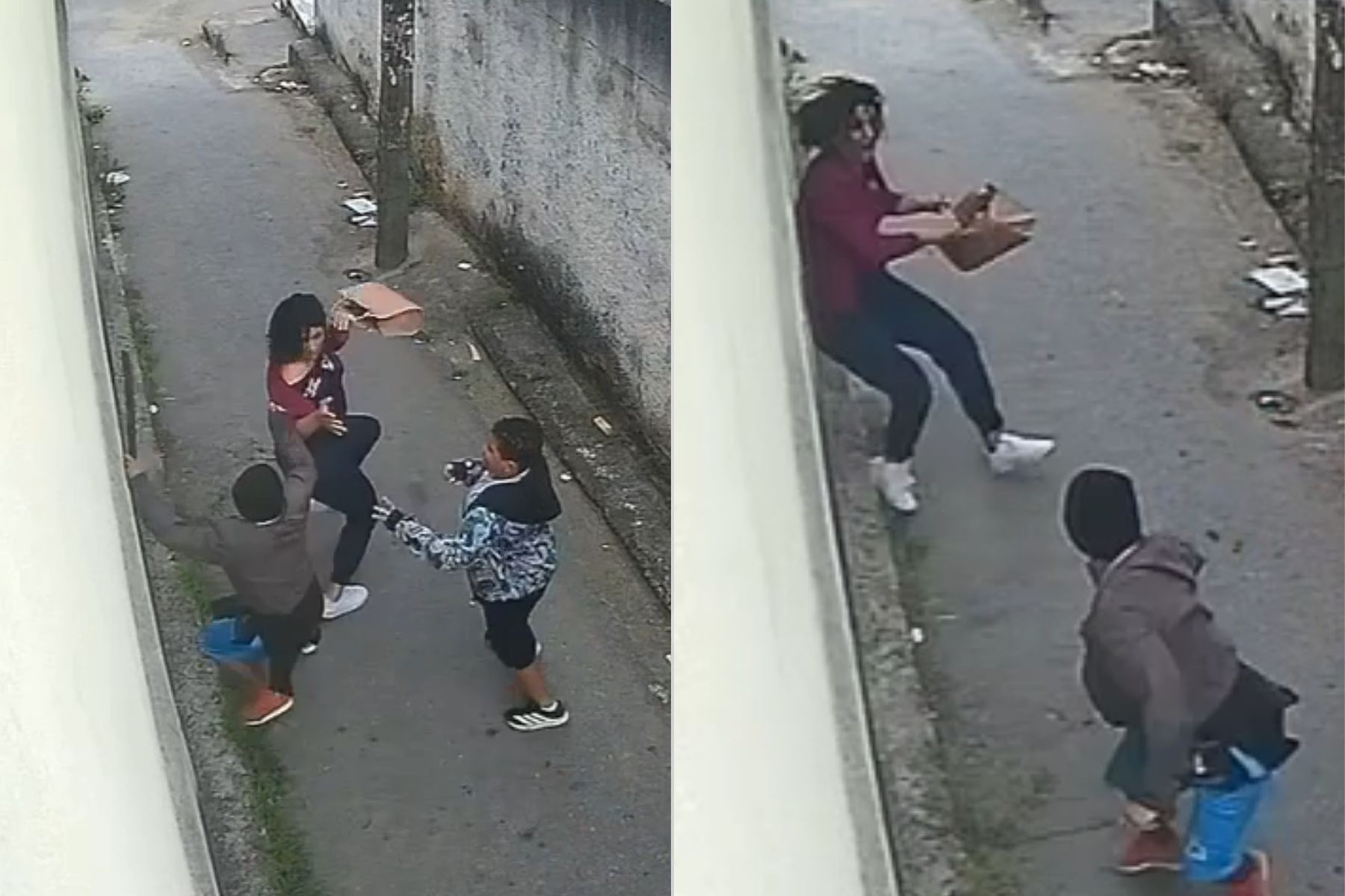 Vídeo: homem tenta assaltar mulher com facão na Grande BH; veja