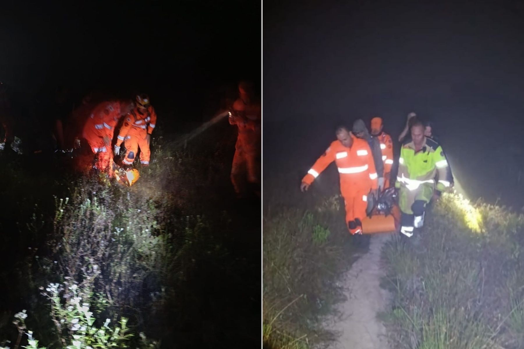 Resgate de mulher que caiu durante trilha em Ouro Preto durou mais de 11h