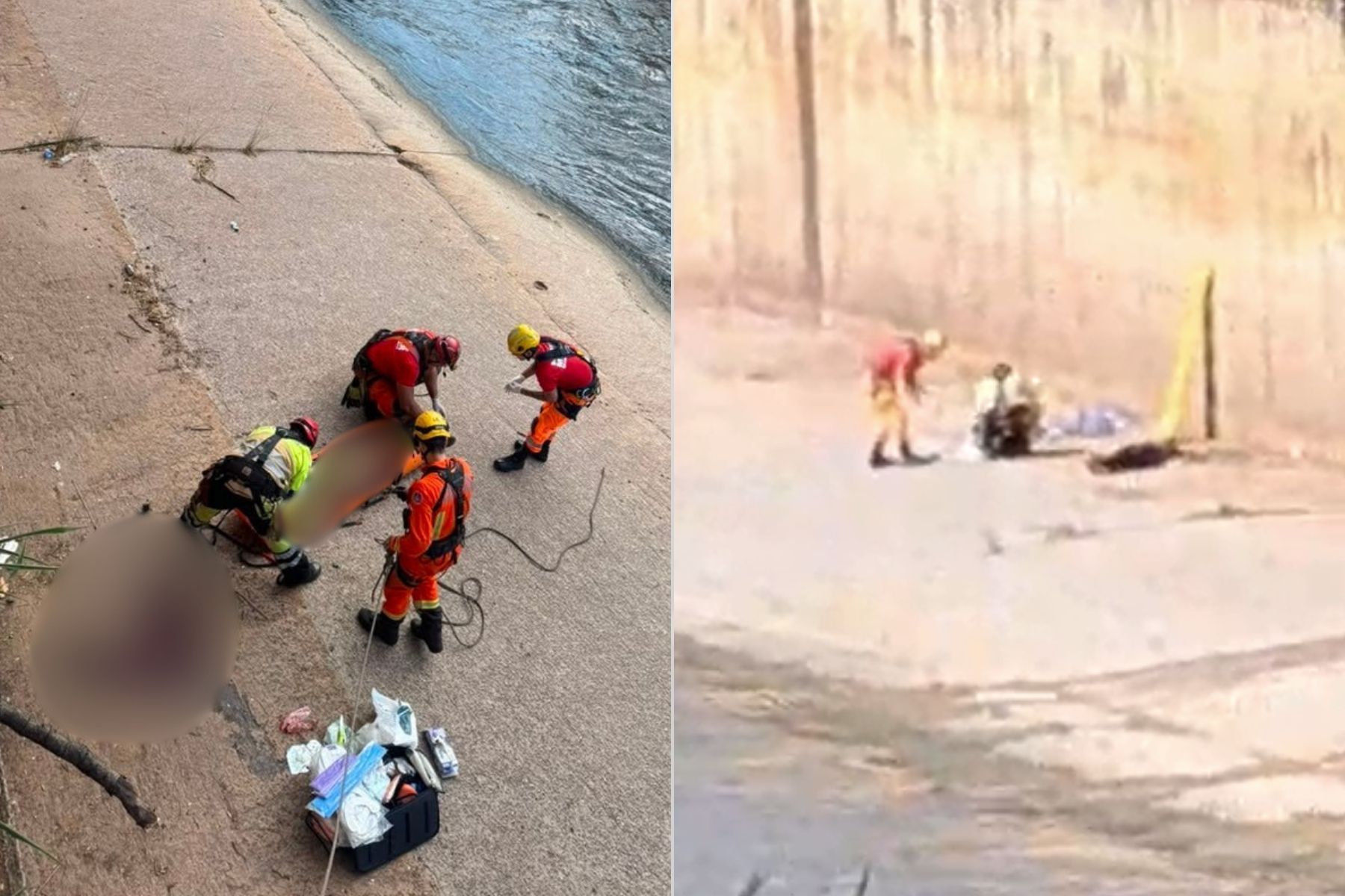 Homem se desequilibra e cai no Rio Arrudas, em BH