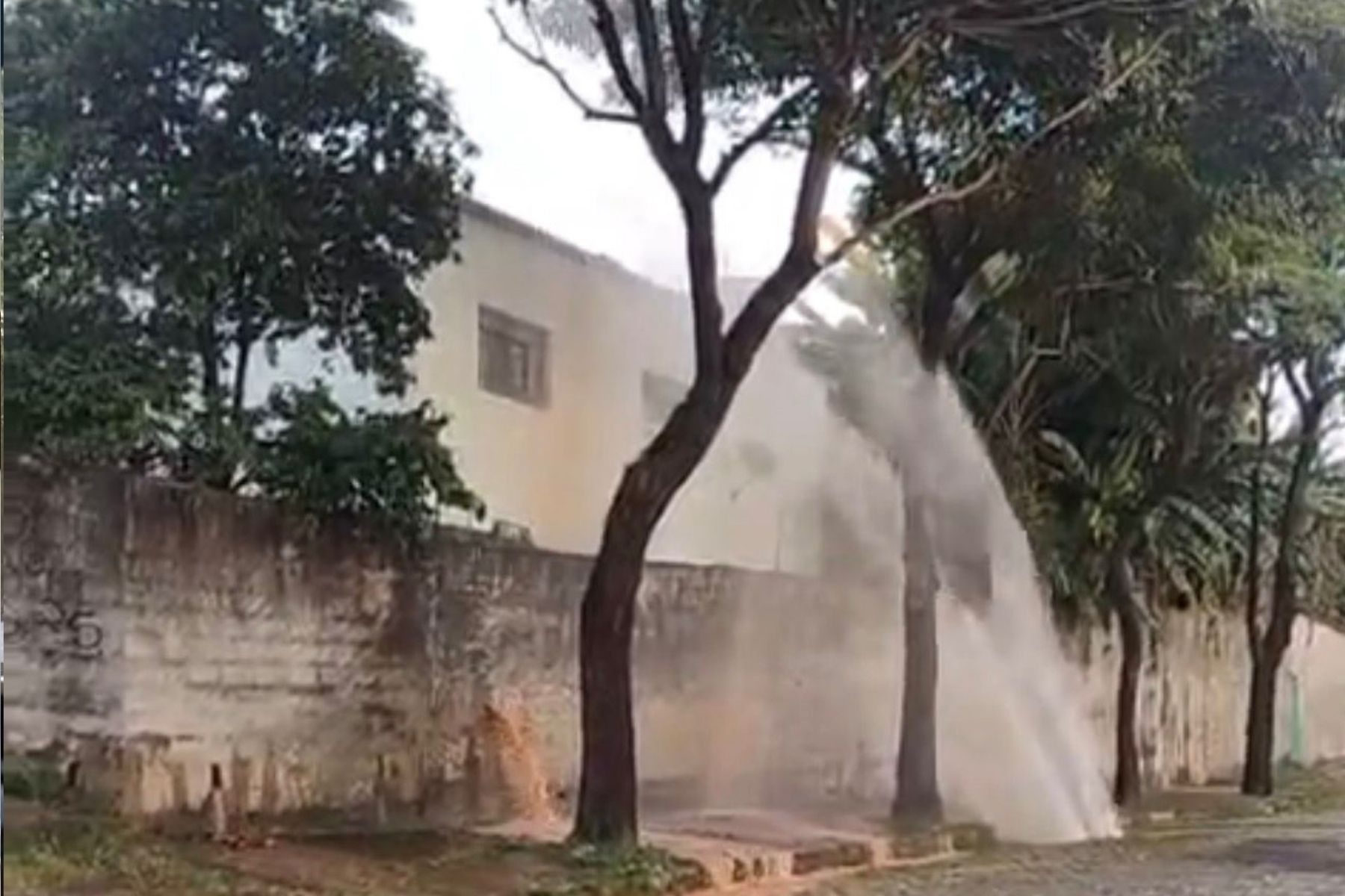 Vídeo: cano estoura e inunda casa em BH