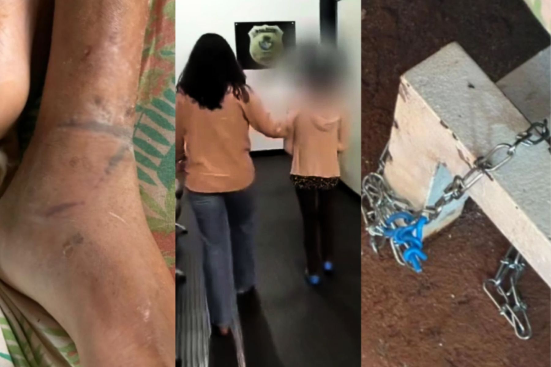 Mulher é presa suspeita de torturar e acorrentar o filho em Goiás