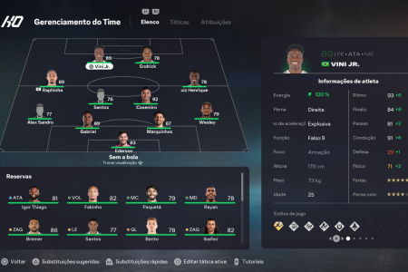 Seleção Brasileira do EA FC 26 • Reprodução/EA FC 26