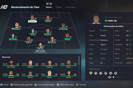 Seleção Brasileira do EA FC 26 • Reprodução/EA FC 26