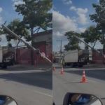 Caminhão atinge poste e deixa moradores sem energia elétrica na Região Norte de BH