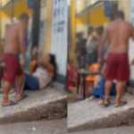 Vídeo: homem chicoteia mulher em frente a bar em Santa Luzia