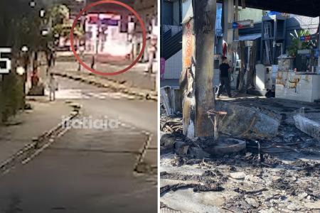 Vídeo mostra momento em que homem provoca explosão em posto na Grande BH