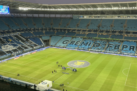 Arena do Grêmio, em Porto Alegre, antes de receber o Flamengo