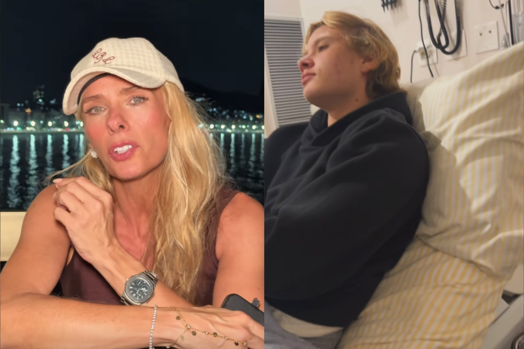 Dia das Mães de Adriane Galisteu termina com filho no hospital; confira