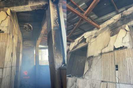 Incêndio atinge imóvel residencial e comercial em Rio Acima, na Grande BH