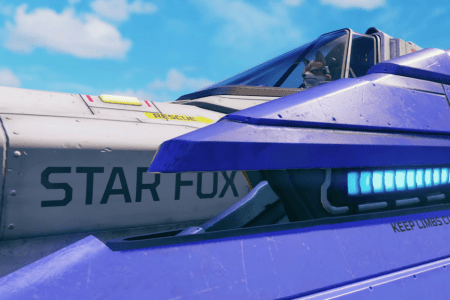 Detalhes da nave de Fox McCloud • Divulgação/Nintendo