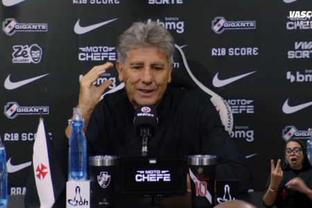 Renato Gaúcho, técnico do Vasco, em entrevista coletiva no São Januário