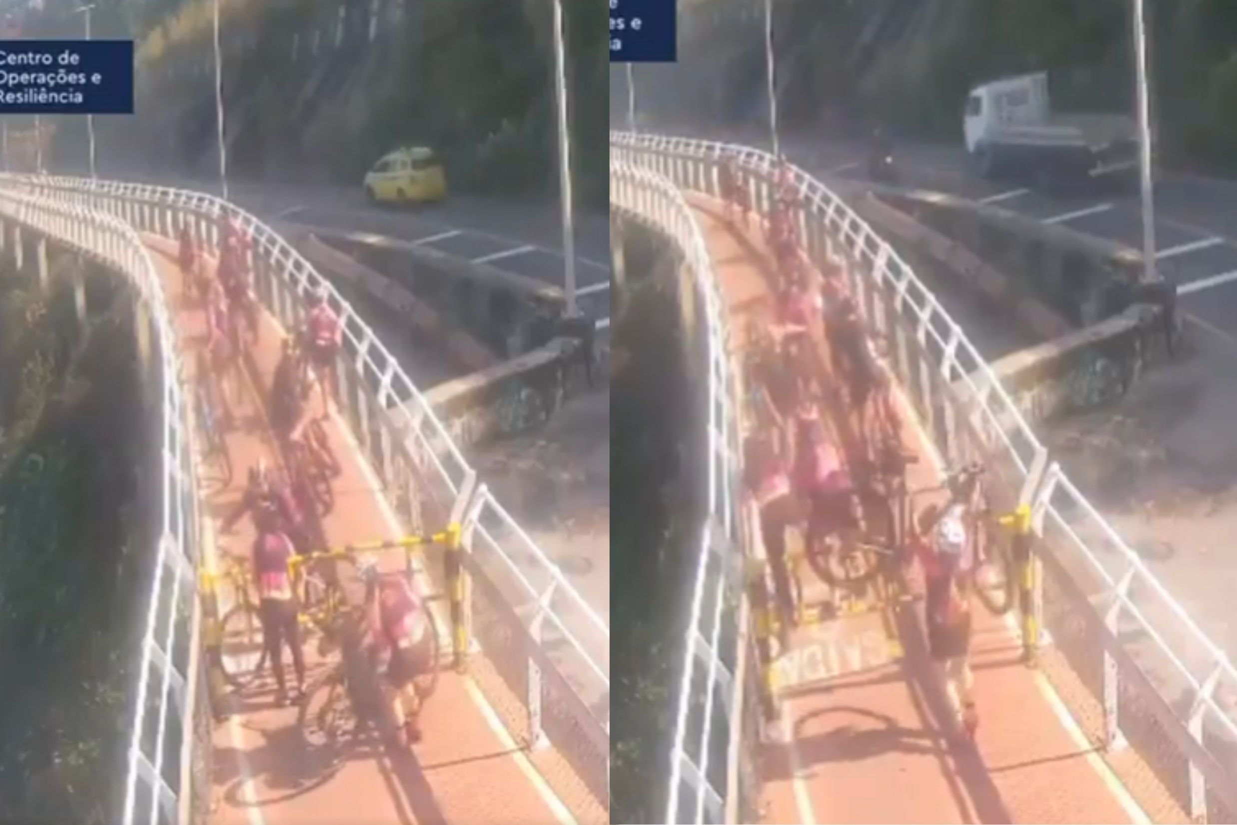 Vídeo: ciclistas e pedestres burlam bloqueio na Ciclovia Tim Maia durante ressaca no RJ