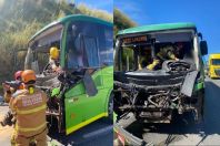 Ônibus bate na traseira de caminhão na BR-040 e deixa cerca de 10 feridos em Sete Lagoas