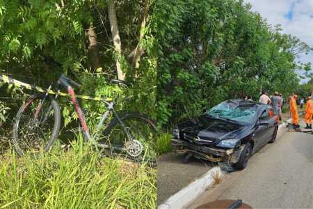 Ciclista morre após ser atropelado e arremessado para fora da pista no Sul de Minas