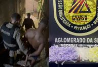 Vídeo: suspeito é preso no Aglomerado da Serra, em BH, com 19 mil pinos de cocaína
