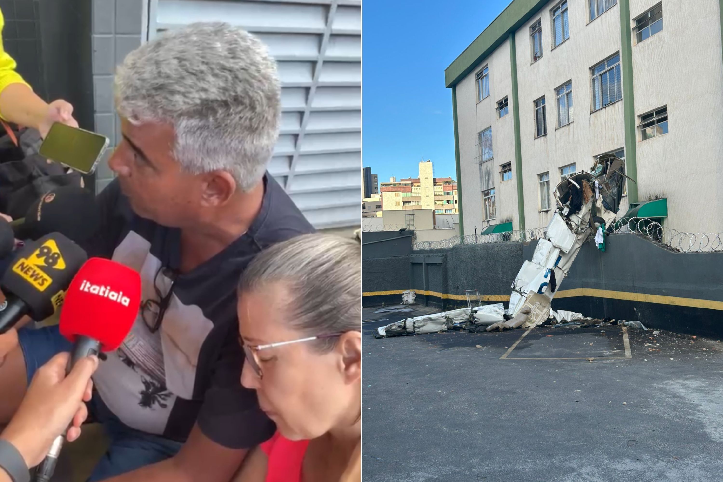 Irmão relata desespero de moradora após aeronave atingir prédio: ‘Viu o avião na frente dela'