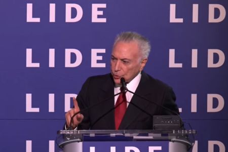Michel Temer na abertura do 15º LIDE Brazil