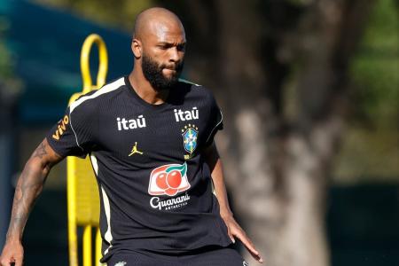 Igor Thiago durante treino com a Seleção Brasileira em 2026