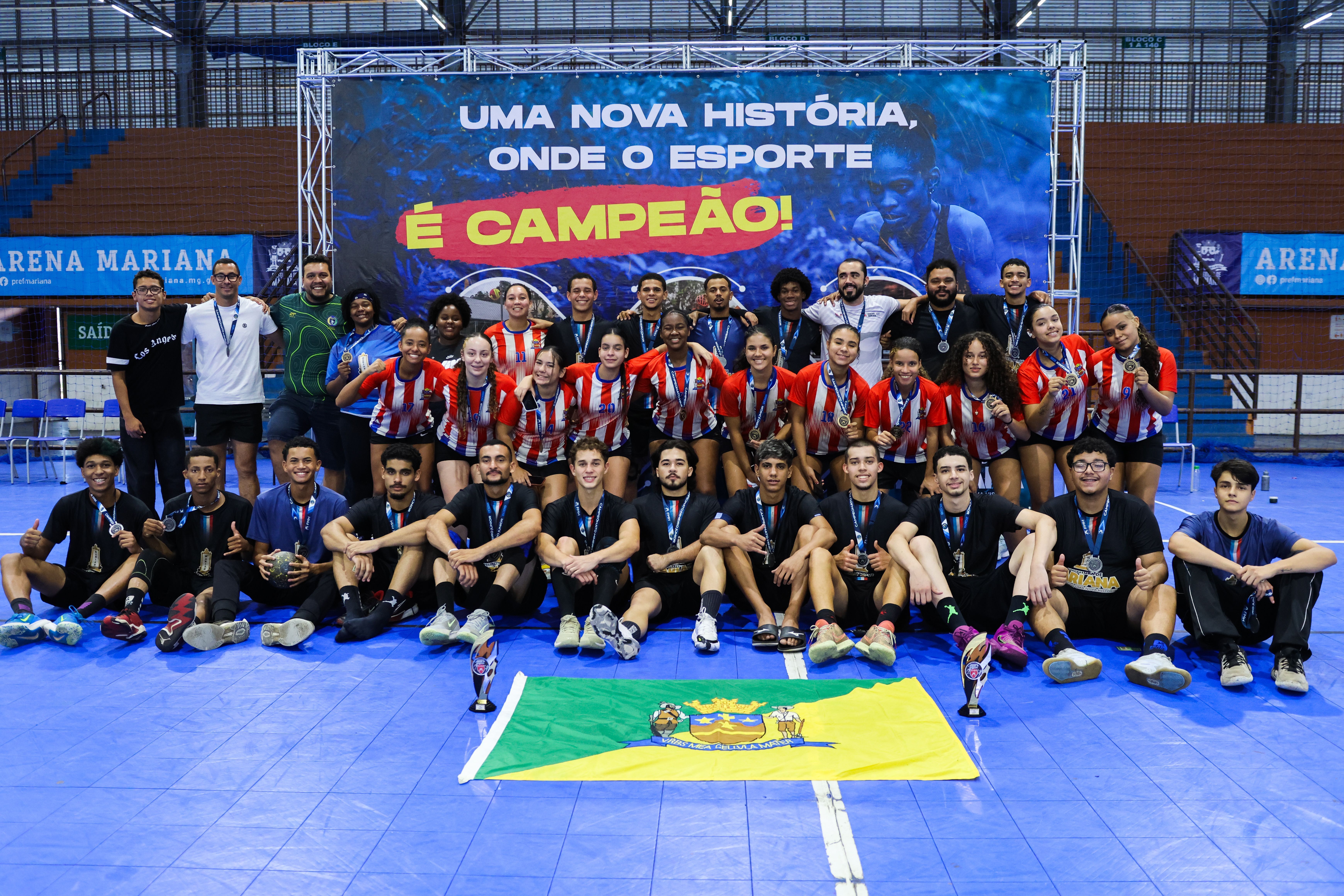 Mariana conquista título no feminino e vice no masculino no Mineiro Júnior de Handebol