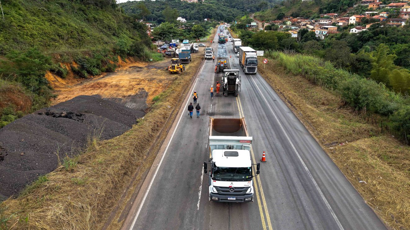 Obras de manutenção na BR 381 atingem trechos no Vale do Aço à partir de segunda