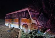Acidente entre ônibus e caminhão deixa duas pessoas feridas em Paracatu