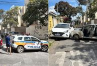 Perseguição policial com tiros termina em acidente e prisão em BH