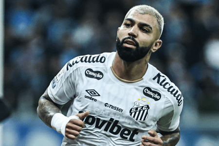 Gabigol em ação pelo Santos • Reinaldo Campos/ Santos